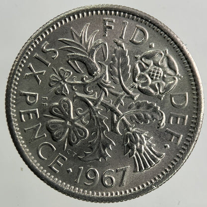 1967 Elizabeth II 2nd Sixpence Coin | Very Fine Grade
