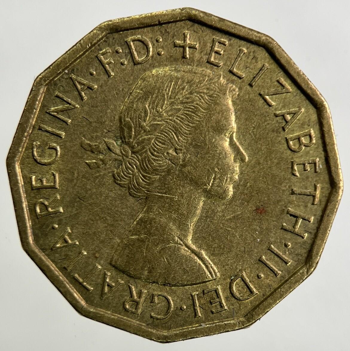 1963 Elizabeth II 2nd Threepence Coin | Very Fine Grade