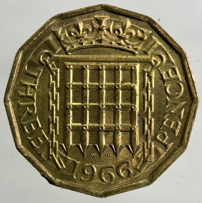 1966 Elizabeth II 2nd Threepence Coin | Very Fine Grade