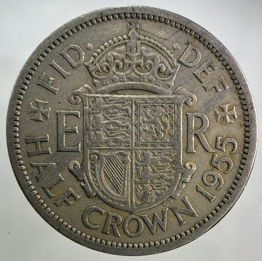 1955 Elizabeth II 2nd Half-Crown Coin | Fine Collectable Grade