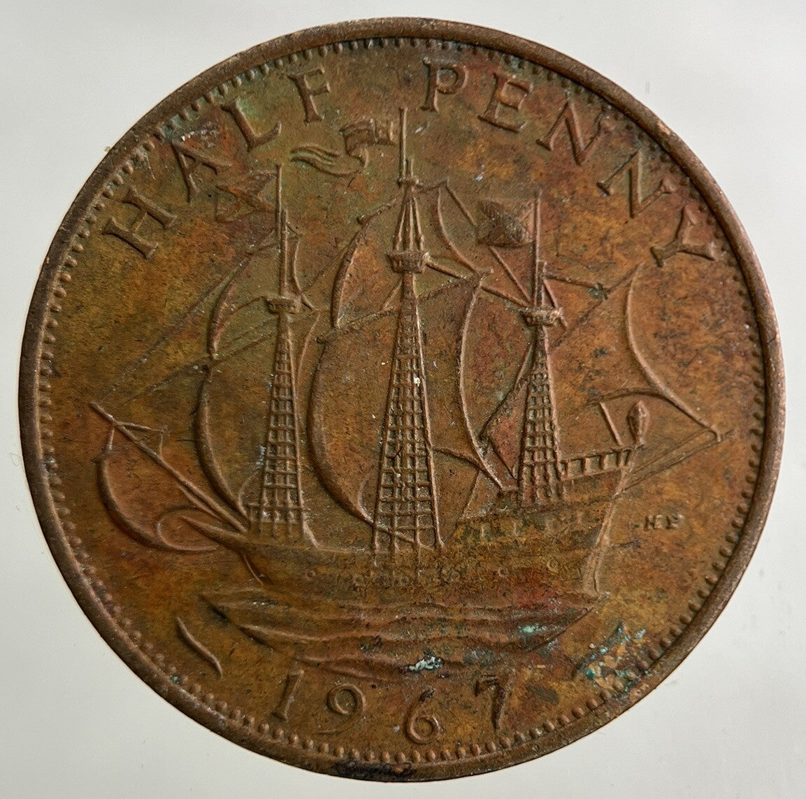 1967 Elizabeth II 2nd Half-Penny Coin | Fine Collectable Grade