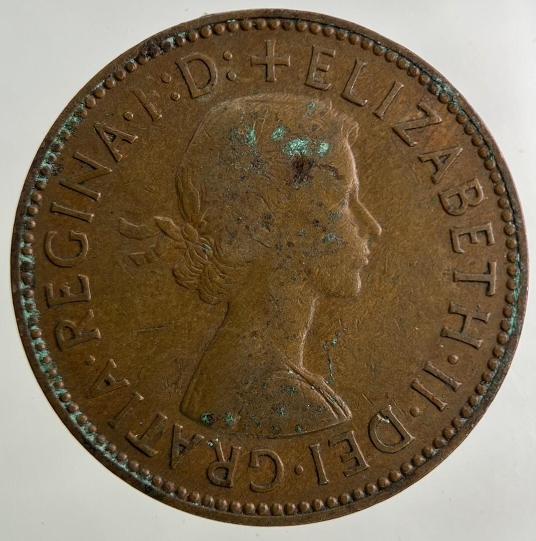 1958 Elizabeth II 2nd Half-Penny Coin | Fine Collectable Grade