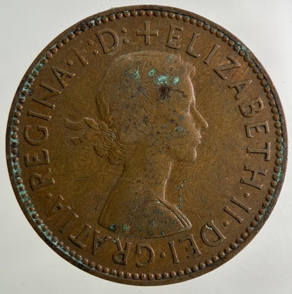 1958 Elizabeth II 2nd Half-Penny Coin | Fine Collectable Grade