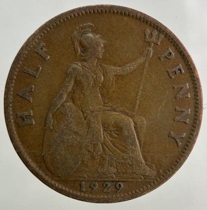 1929 George V Half-Penny Coin | Collectable Grade