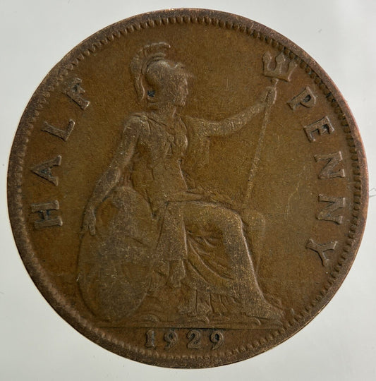 1929 George V Half-Penny Coin | Collectable Grade