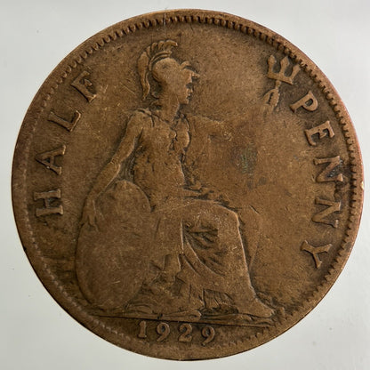 1929 George V Half-Penny Coin | Collectable Grade