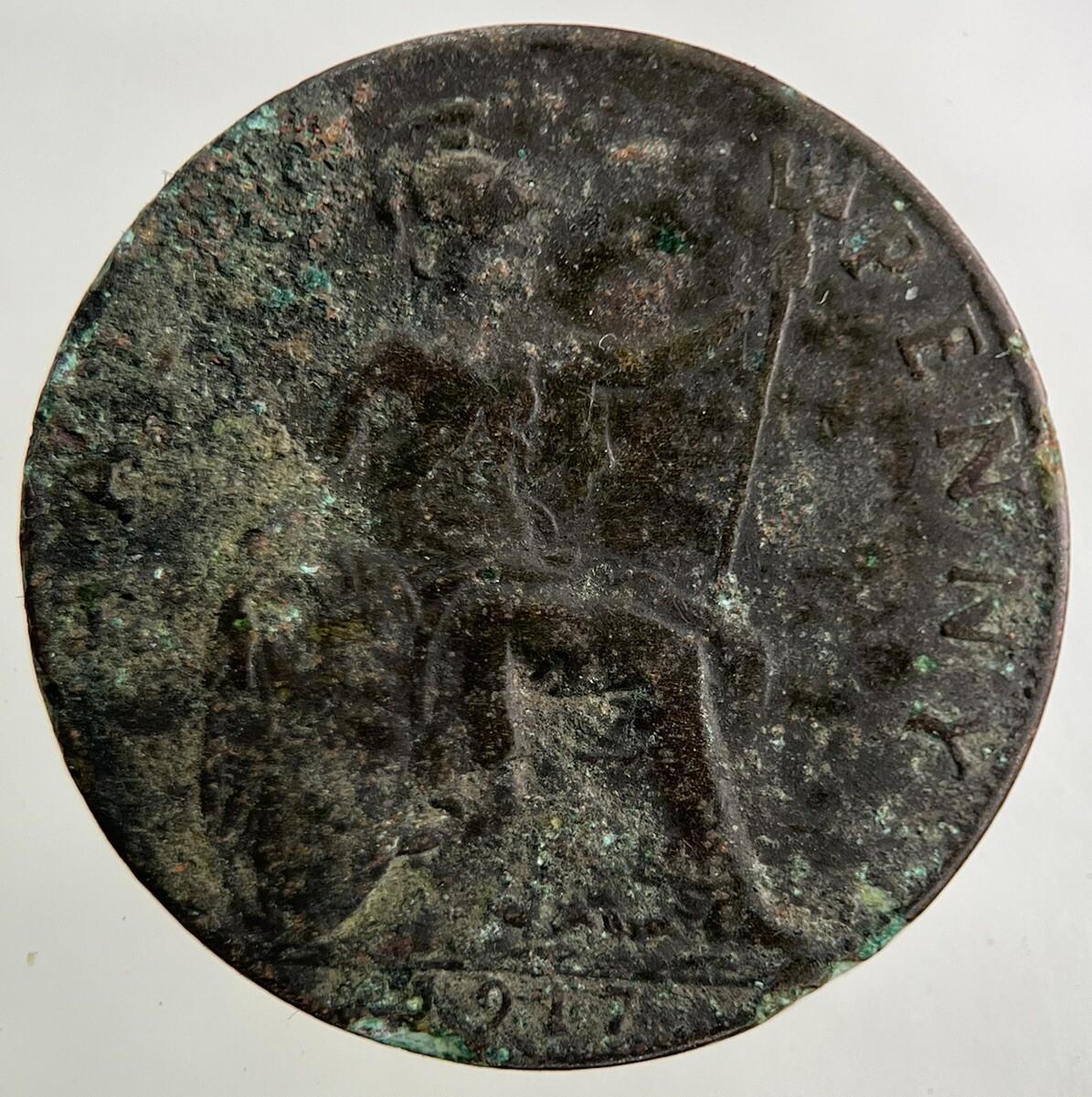 1917 George V Half-Penny Coin | Collectable Grade