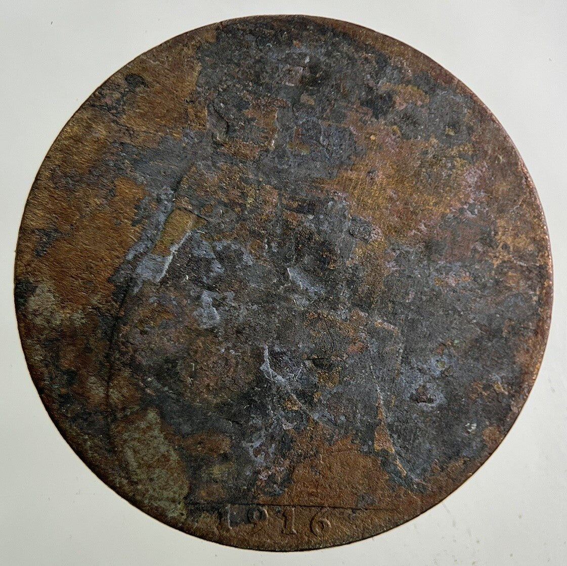 1916 George V Half-Penny Coin | Fair Grade