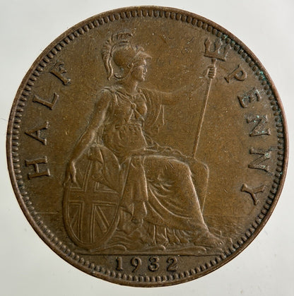 1932 George V Half-Penny Coin | Very High Grade