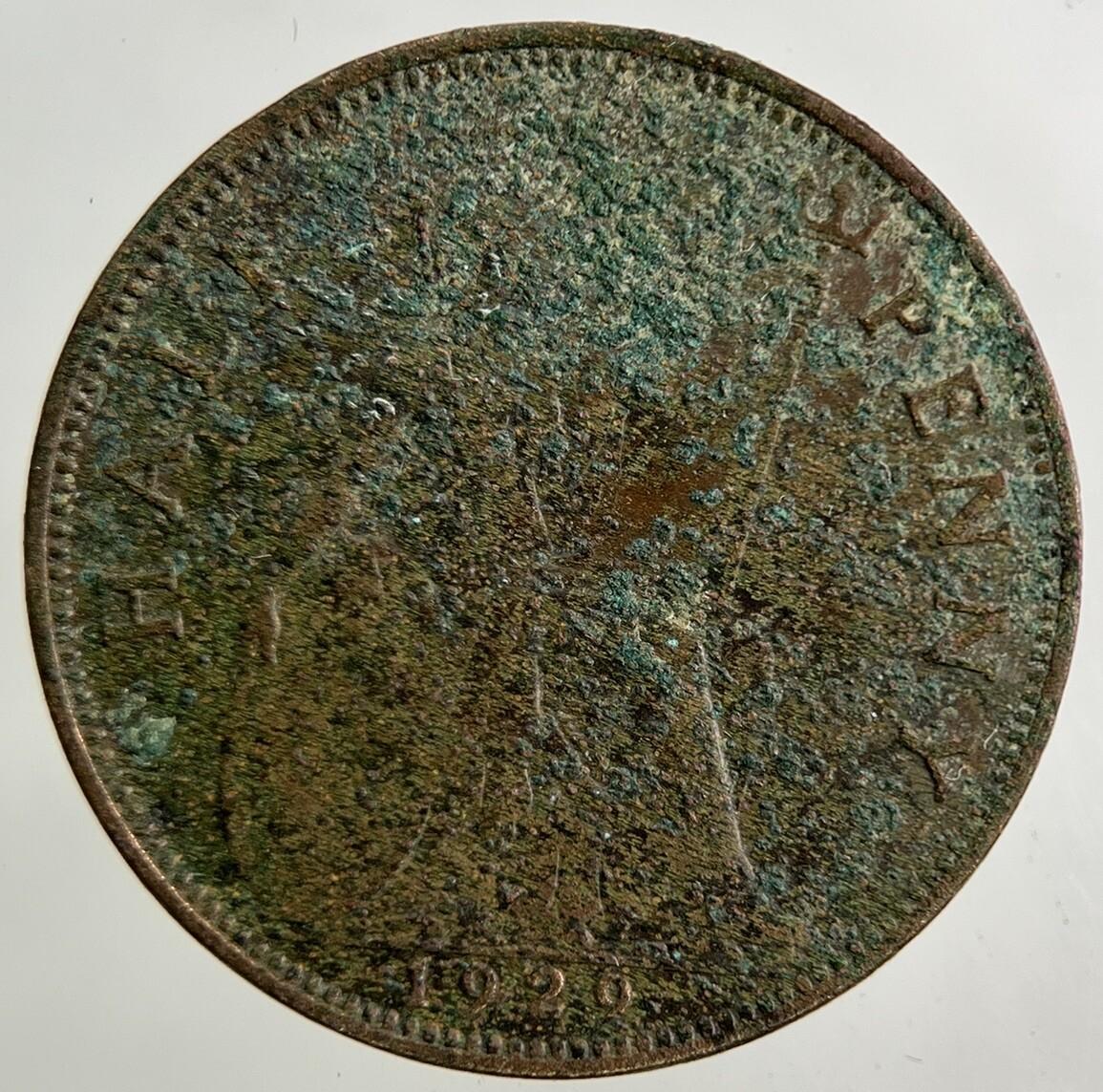 1929 George V Half-Penny Coin | Fine Collectable Grade