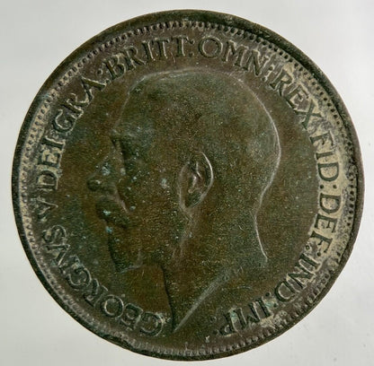 1911 George V Half-Penny Coin | Fine Collectable Grade