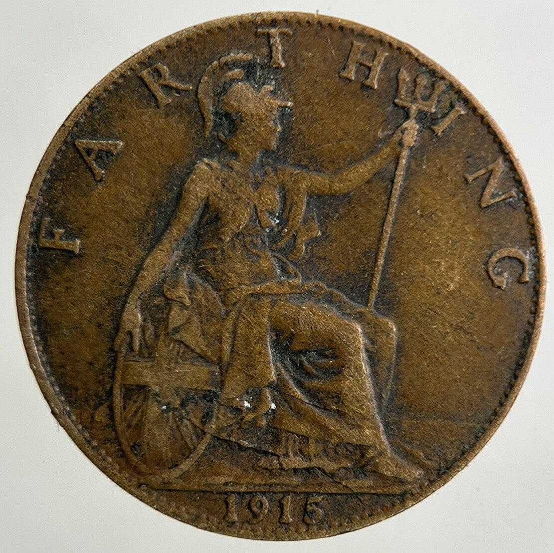 1915 George V Farthing Coin | Fine Collectable Grade
