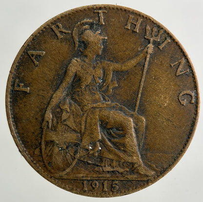 1915 George V Farthing Coin | Fine Collectable Grade