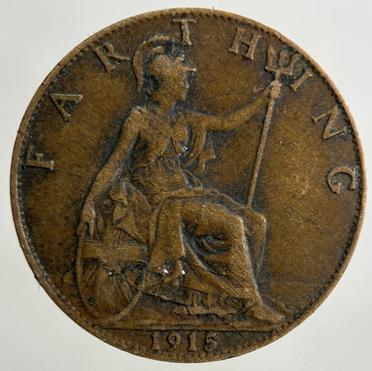 1915 George V Farthing Coin | Fine Collectable Grade