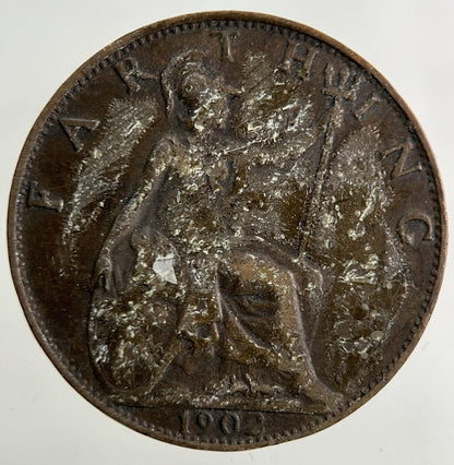 1902 Edward VII Farthing Coin | Collectable Grade