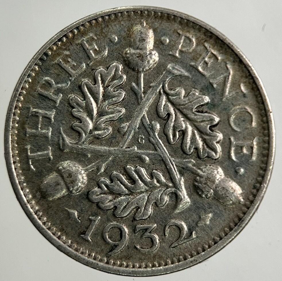 1932 George V Threepence Silver Coin | Fine Collectable Grade