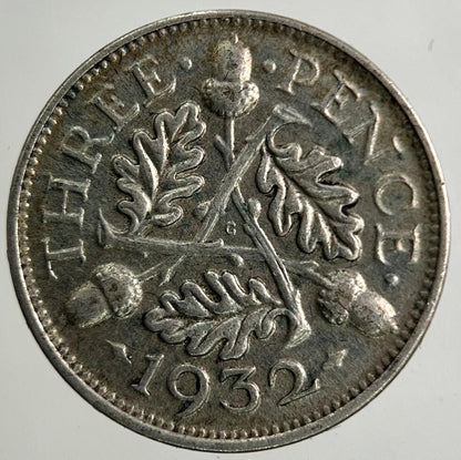 1932 George V Threepence Silver Coin | Fine Collectable Grade