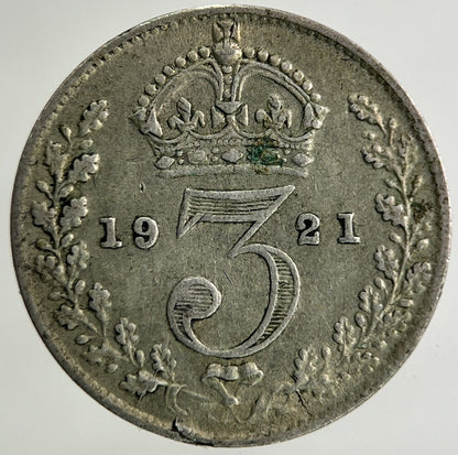 1921 George V Threepence Silver Coin | Fine Collectable Grade