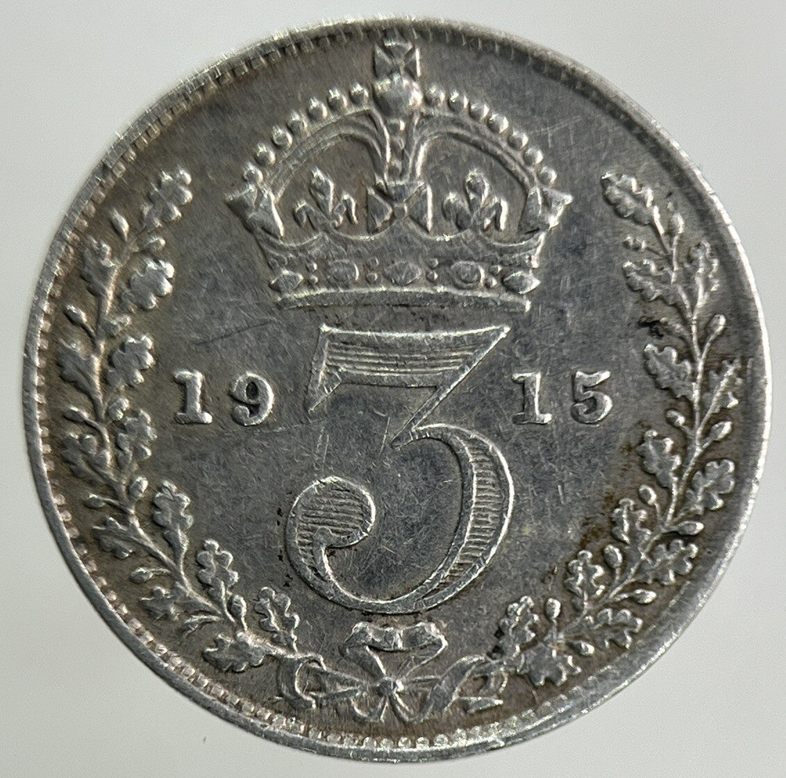 1915 George V Threepence Silver Coin | Fine Collectable Grade