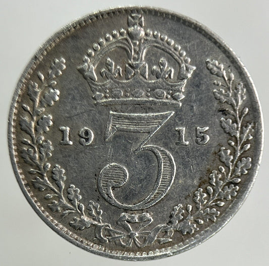 1915 George V Threepence Silver Coin | Fine Collectable Grade