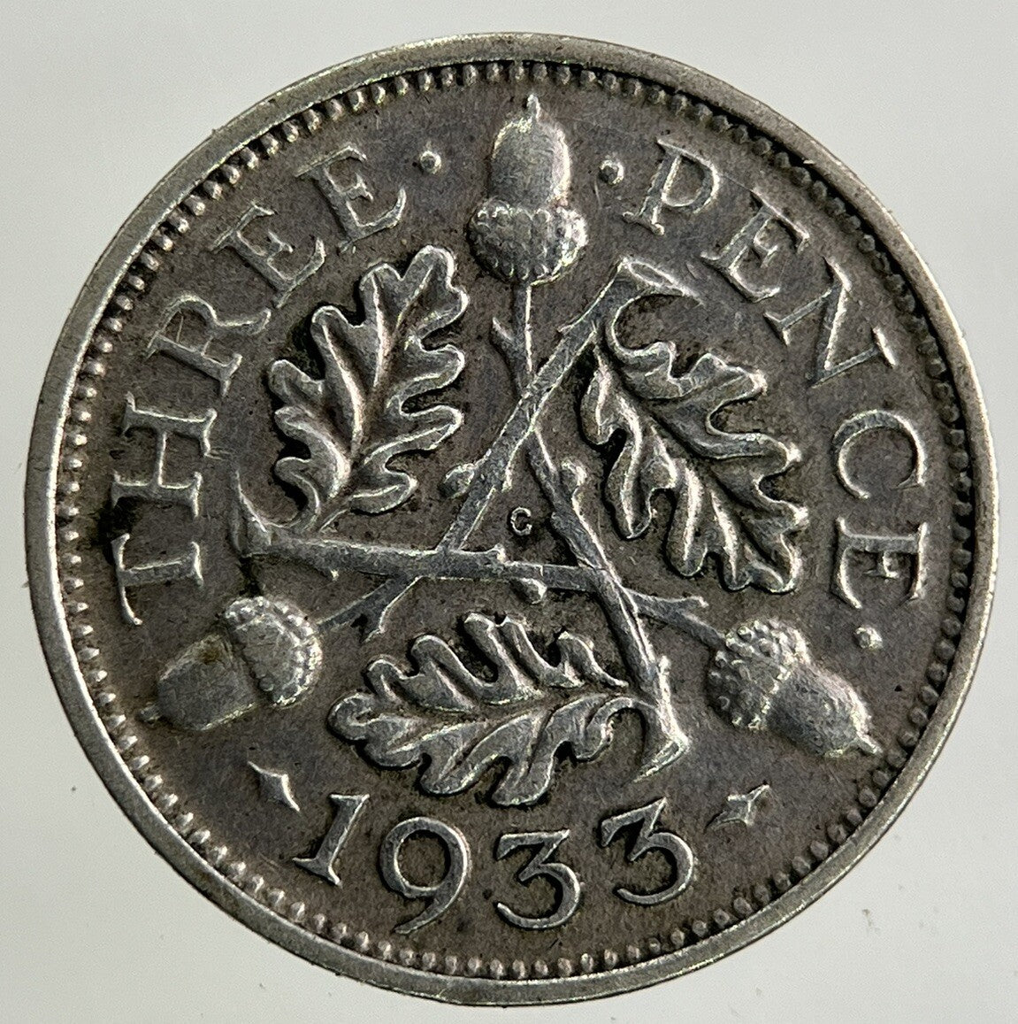 1933 George V Threepence Silver Coin | Fine Collectable Grade