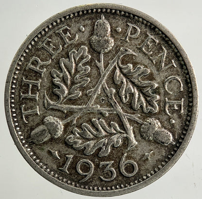 1936 George V Threepence Silver Coin | Fine Collectable Grade