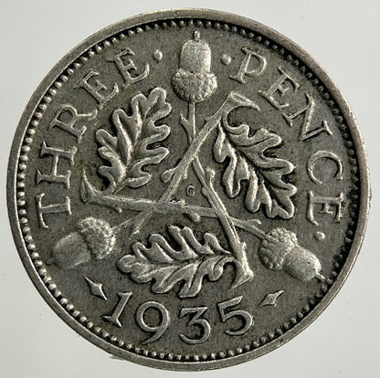 1935 George V Threepence Silver Coin | Fine Collectable Grade