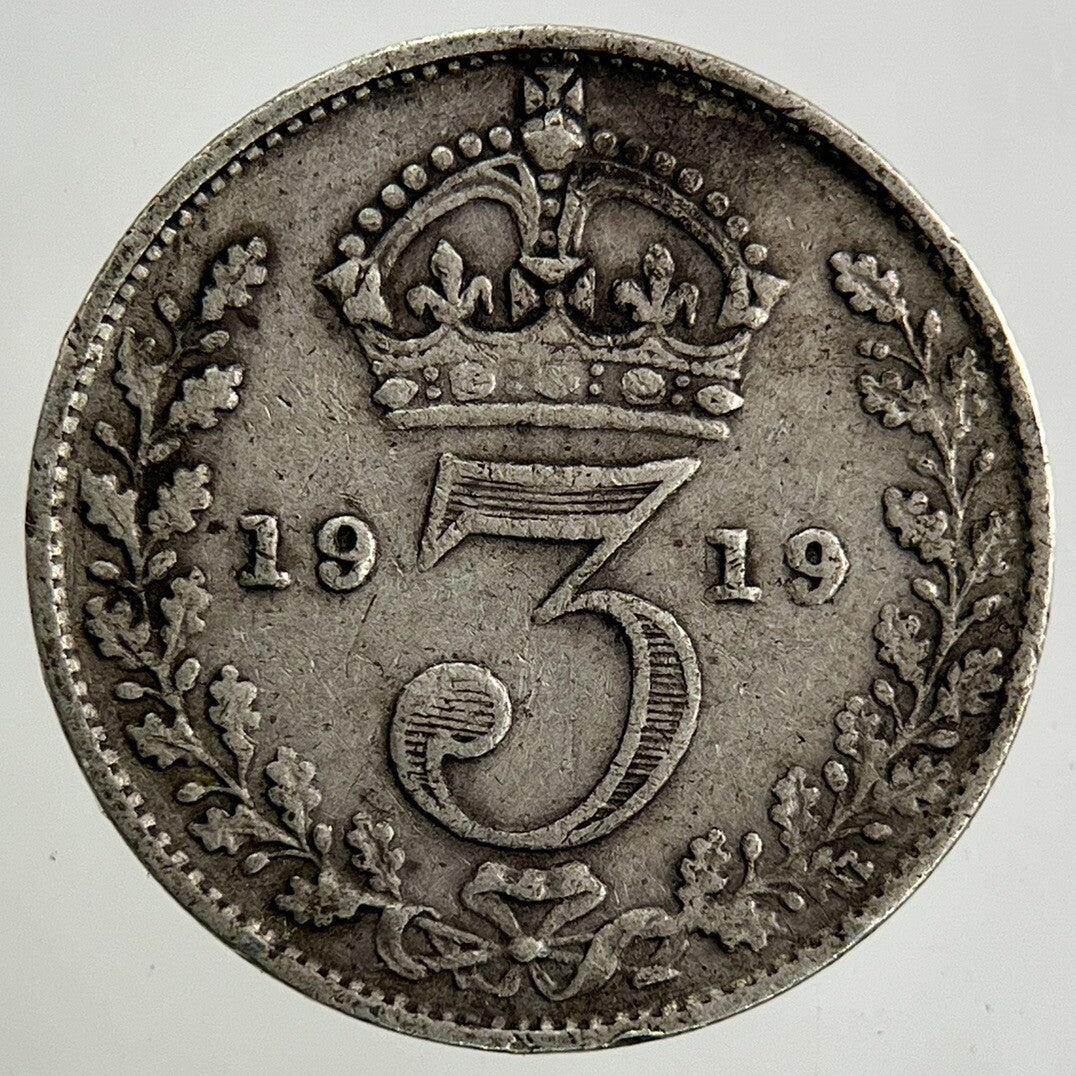 1919 George V Threepence Silver Coin | Fine Collectable Grade