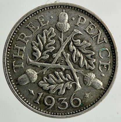 1936 George V Threepence Silver Coin | Fine Collectable Grade
