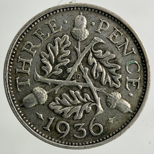 1936 George V Threepence Silver Coin | Fine Collectable Grade