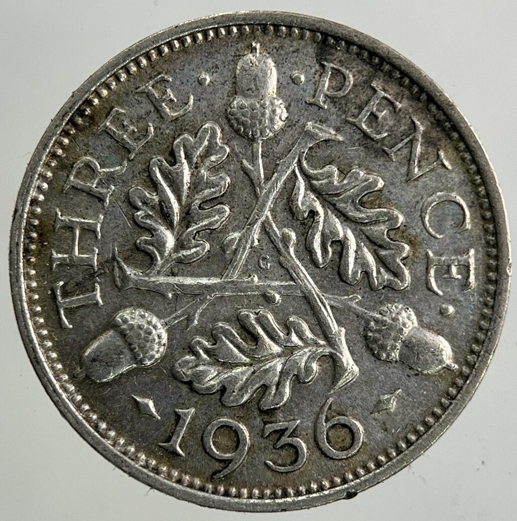 1936 George V Threepence Silver Coin | Fine Collectable Grade