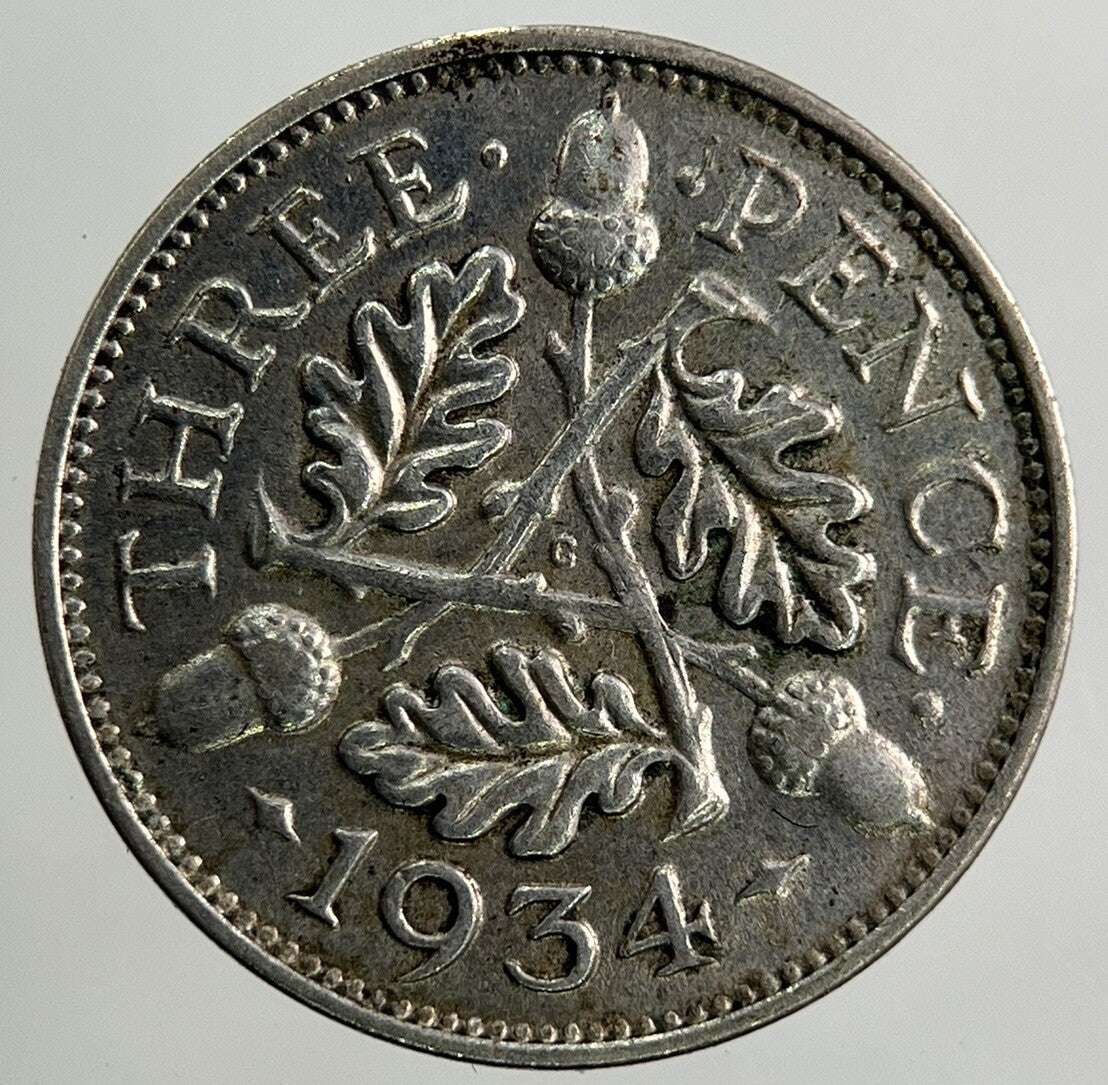 1934 George V Threepence Silver Coin | Fine Collectable Grade