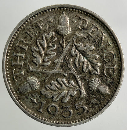 1935 George V Threepence Silver Coin | Fine Collectable Grade