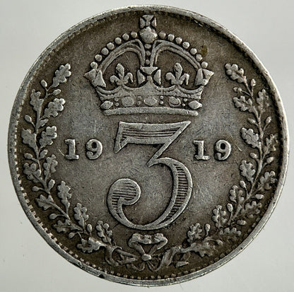 1919 George V Threepence Silver Coin | Fine Collectable Grade
