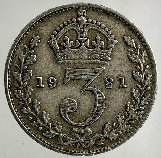 1921 George V Threepence Silver Coin | Fine Collectable Grade