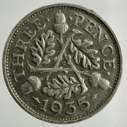 1935 George V Threepence Silver Coin | Fine Collectable Grade