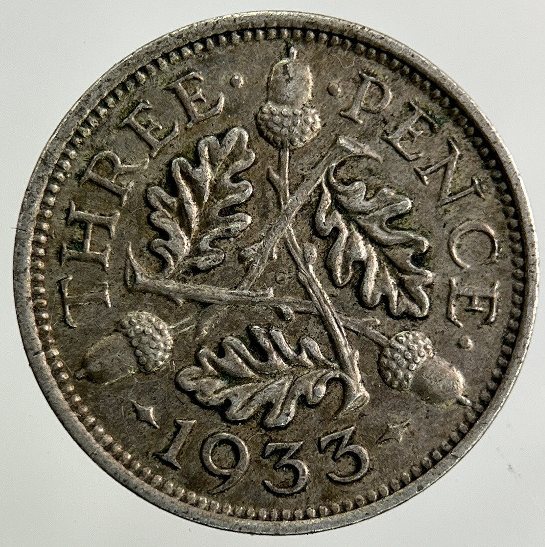 1933 George V Threepence Silver Coin | Very High Grade