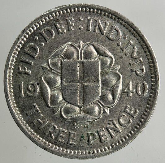 1940 George VI Threepence Silver Coin | Very High Grade
