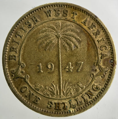 1947 West Africa Shilling Coin | Fine Collectable Grade