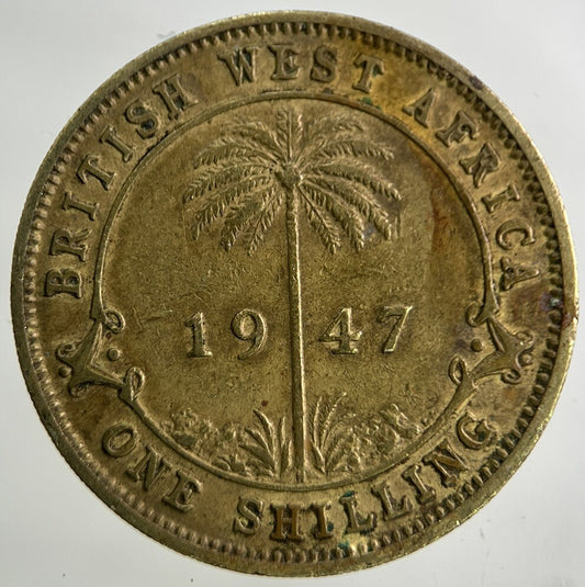 1947 West Africa Shilling Coin | Fine Collectable Grade