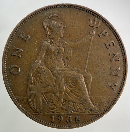 1936 George V One Penny Coin | Fine Collectable Grade