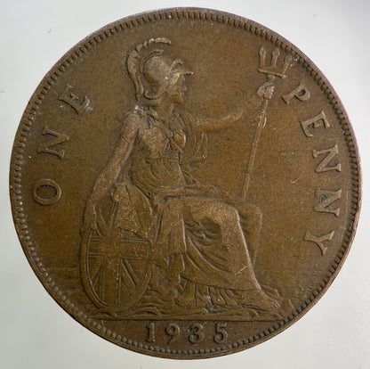 1935 George V One Penny Coin | Fine Collectable Grade