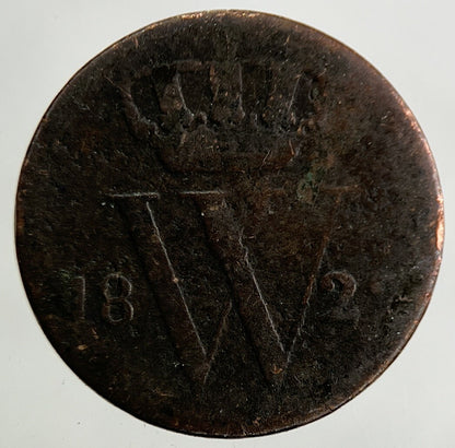 1822 Netherlands 1/2 Half Cent Coin | Collectable Grade