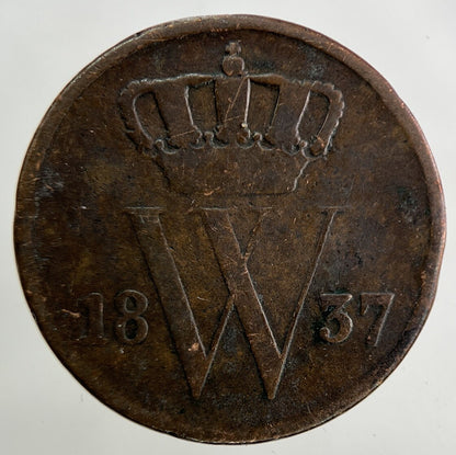 1837 Netherlands 1 Cent Coin | Collectable Grade