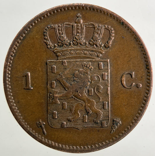 1877 Netherlands 1 Cent Coin | Very High Grade