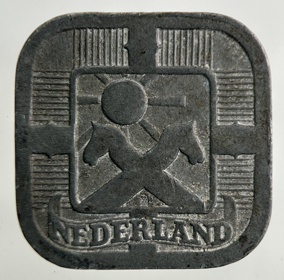 1942 Netherlands 5 Cents Coin | Fine Collectable Grade