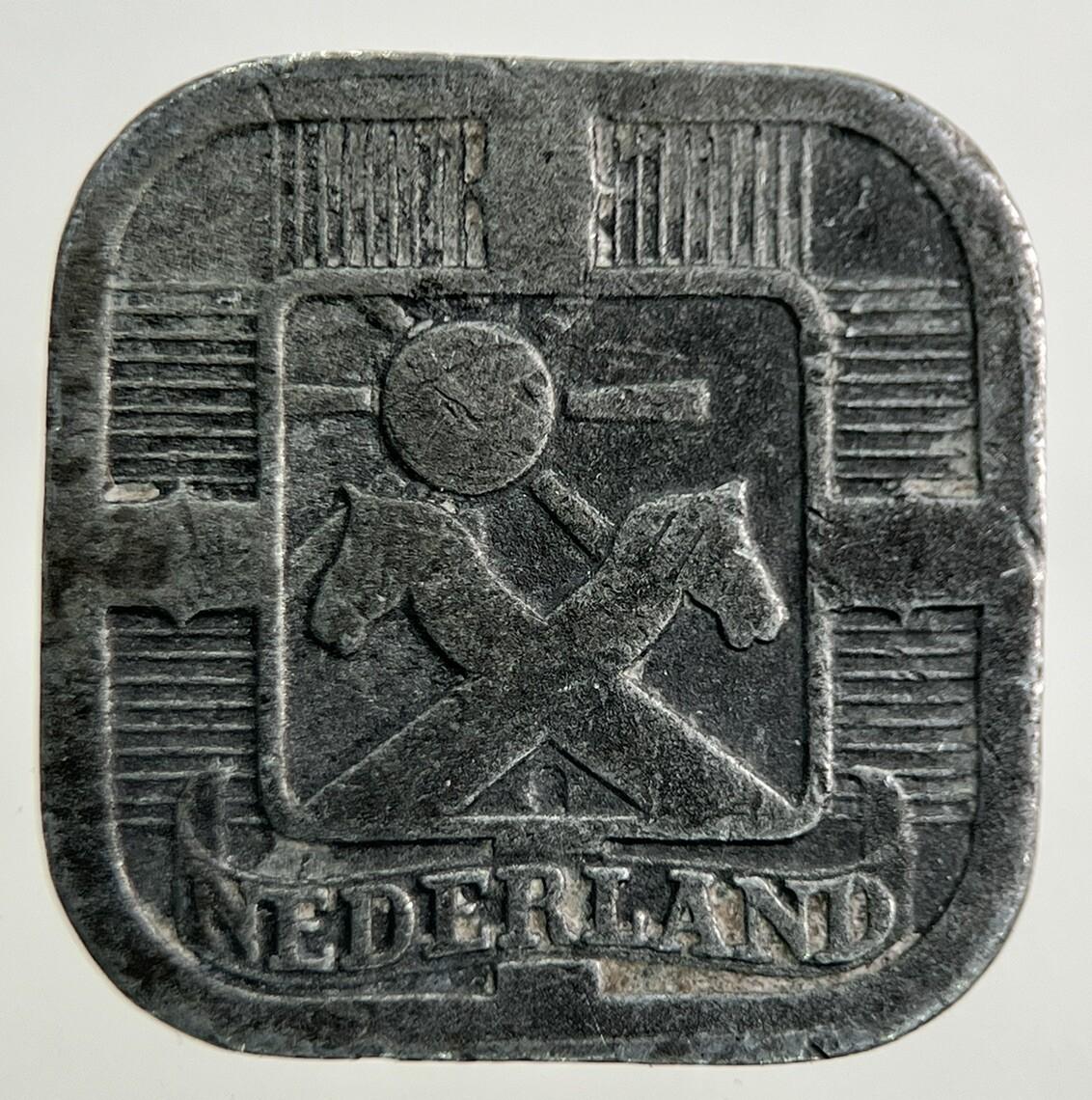 1942 Netherlands 5 Cents Coin | Fine Collectable Grade