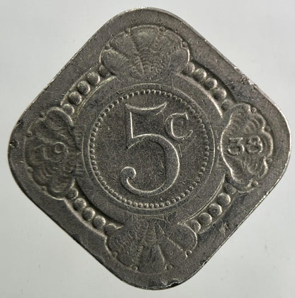 1938 Netherlands 5 Cents Coin | Fine Collectable Grade