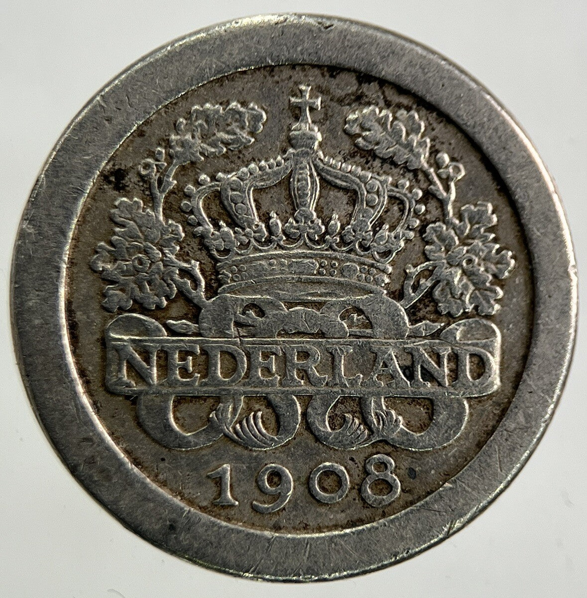 1908 Netherlands 5 Cents Coin | Collectable Grade