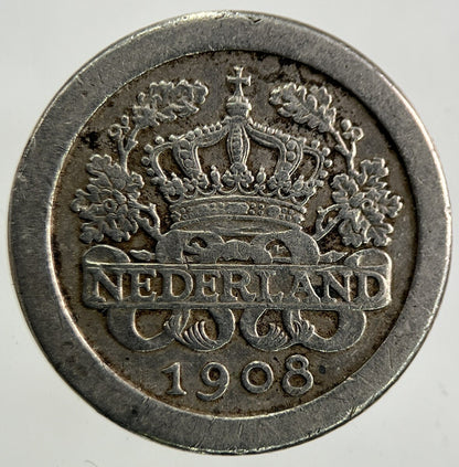 1908 Netherlands 5 Cents Coin | Collectable Grade
